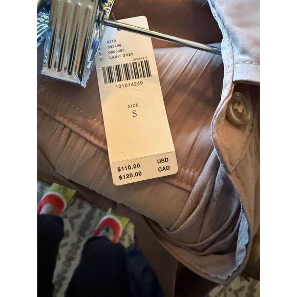 Anthropologie Long Sleeve Satin Gray Button Up Blouse NWT - Picture 7 of 9